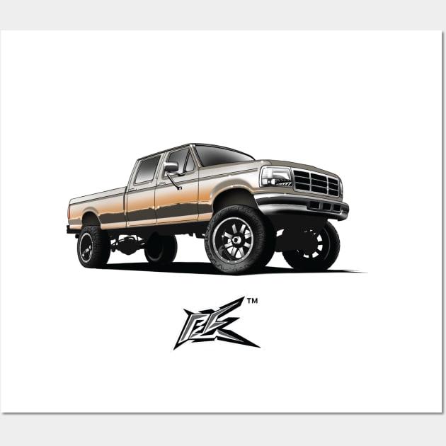 ford f250 pickup dual color Wall Art by naquash